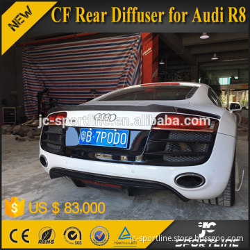 Car Carbon Fiber Rear Bumper Diffuser for Audi R8 V8 V10
